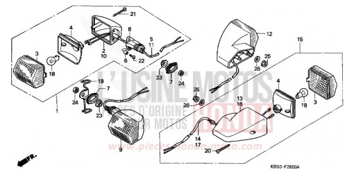 CLIGNOTANT (1) NSR125RR de 1994